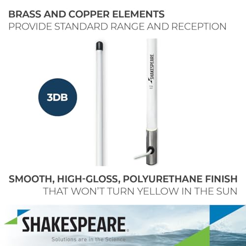 Shakespeare 4' Centennial VHF Antenna White - Marine Radio Antenna