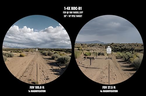Monstrum Banshee 1-4x20 LPVO Rifle Scope FDE Flat Dark Earth with Offset Mount & BDC-B1 Reticle