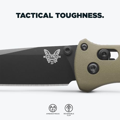 Benchmade Bailout Tactical Knife - S30V Steel Blade, Green Handle, Plain Edge