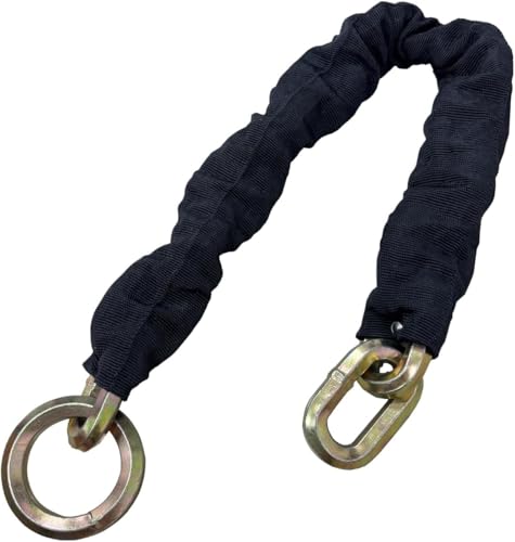 Heavy Duty 6ft x 1/2 Inch Hardened Steel Cut-Resistant Security Chain for Motorcycles & Trailers - Rustproof Locking Chain