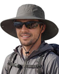 Men's Wide Brim Sun Protection Bucket Hat - Dark Gray