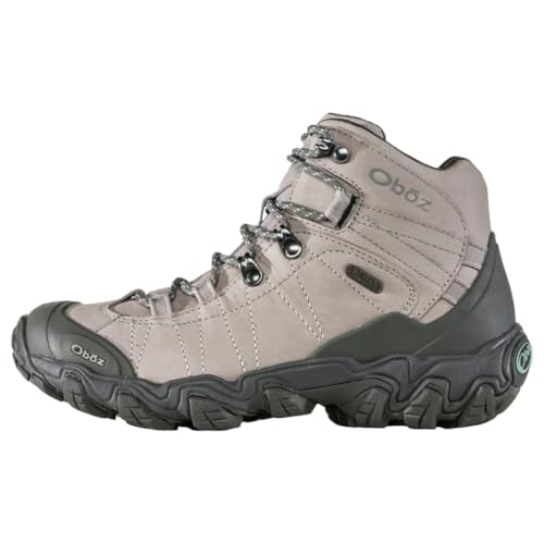 Oboz Women's Bridger Mid B-DRY Hiking Boots - Frost Gray, 7.5 Wide