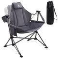 Ever Advanced Grey Oversized Padded Camping Swing Chair, Supports Up to 400lbs