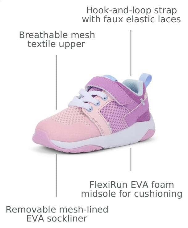 See Kai Run Viento Toddler Sneakers - Orchid Purple, Breathable Mesh, Flexible Outsole, Non-Slip Grip