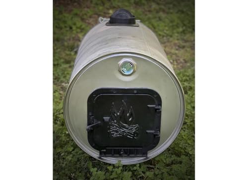 US Stove BSK1000 Barrel Camp Stove Kit for Steel Drums, Medium, Black