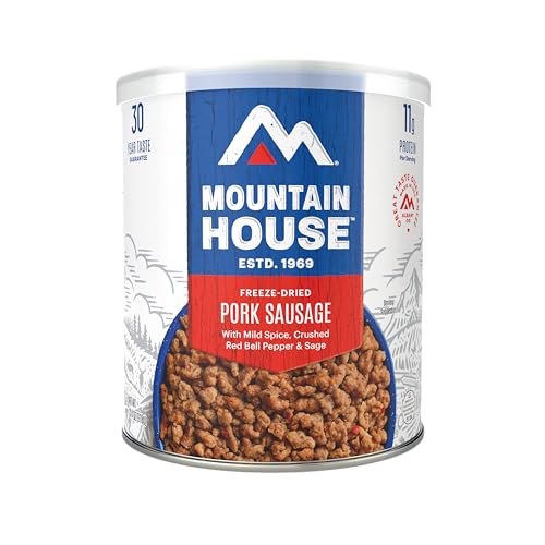 Mountain House Pork Sausage Freeze-Dried Food 28.2oz - 25 Servings, 30-Year Shelf Life