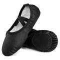 Dynadans Soft Leather Ballet Slippers for Girls Boys Toddler Kids Women - 2 Little Kid / Black