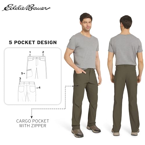Eddie Bauer Men's Rainier Pants - 40W x 30L Slate Green, Waterproof, Active Fit