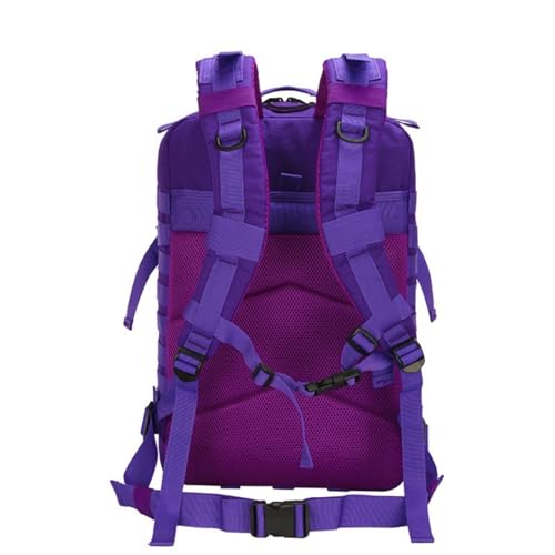 Military Tactical Backpack 45L with Purple Variation, Molle Large Hiking Bag