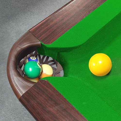 Heavy Duty PU Leather Billiard Pool Table Pockets Set of 6 - Burgundy