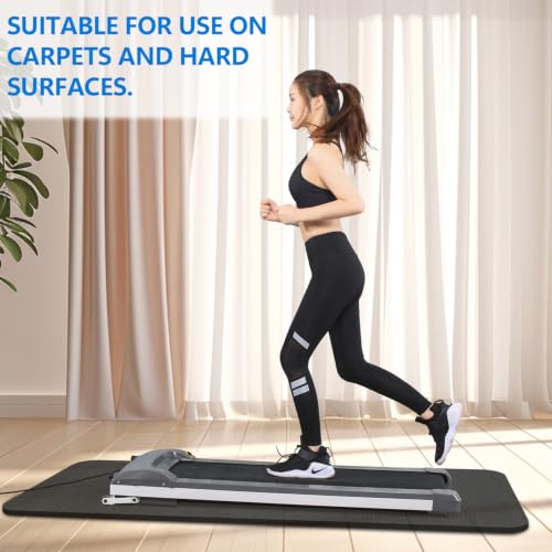 Foldable Treadmill and Bike Mat Set - 23.6 x 47.2 Inch Non-Slip Floor Protector for Indoor Gym Equipment - Variation 1pcs