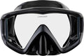 Cressi Perfect View Triside Panoramic Scuba & Snorkeling Mask - Black/Graphite