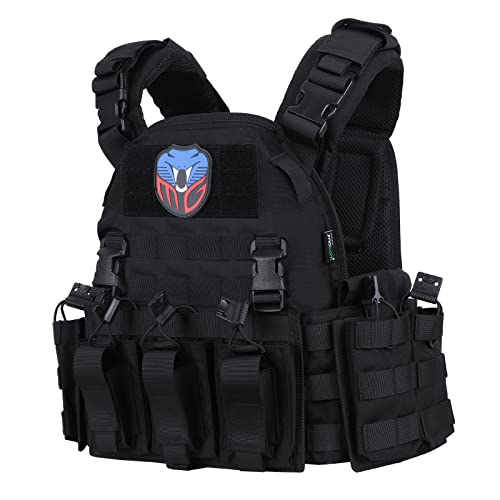 MGFLASHFORCE Tactical Molle Airsoft Vest for Men - Black Variation