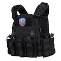 MGFLASHFORCE Tactical Molle Airsoft Vest for Men - Black Variation