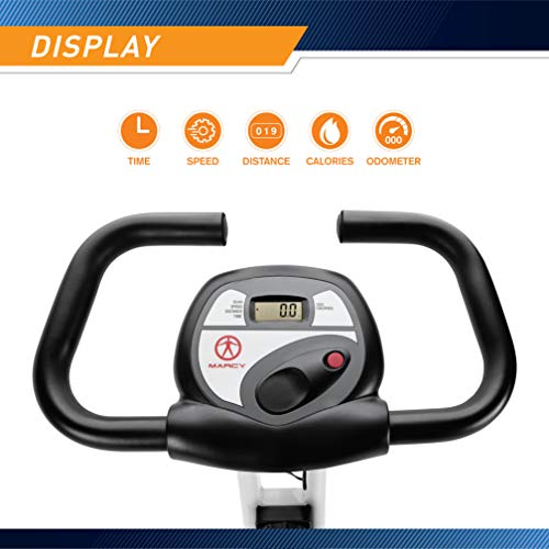 Foldable Upright Exercise Bike with Adjustable Resistance - White Variant