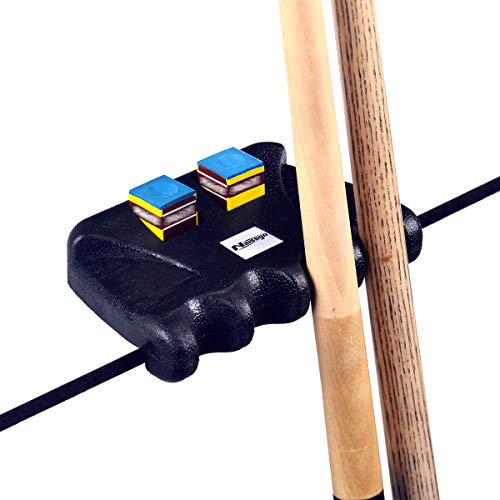 Pool Cue Stick Holder with 4 Holes - Portable Billiard Cue Rack for Tables or Desk