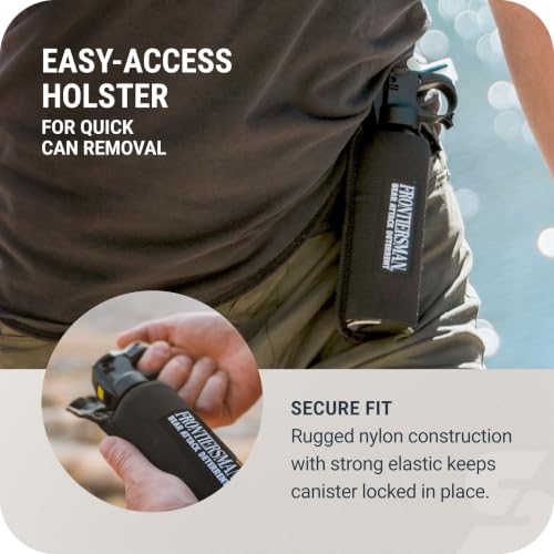 2-Pack SABRE Frontiersman MAX Bear Spray with Holster, 9.2 oz, EPA Registered for 9 Animal Species