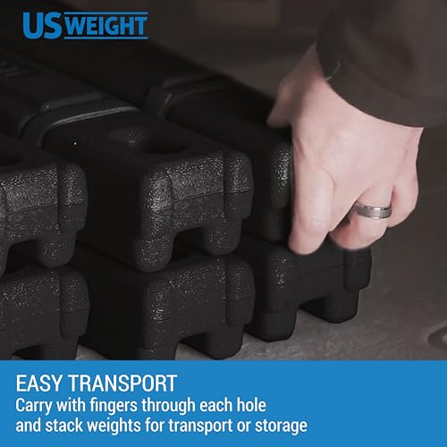 US Weight Black 4-Pack 15 lb Canopy Weights - Secure Tents & Umbrellas