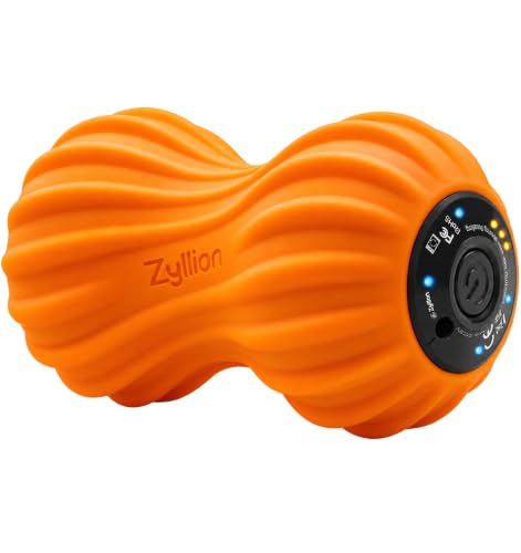 Zyllion ZMA-30 Vibrating Peanut Massage Ball Roller Orange Pain Relief Massager