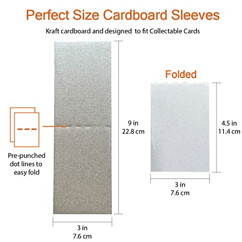 96 Pack Cardboard Sleeves for Sports Card Protectors - Rigid & Supportive