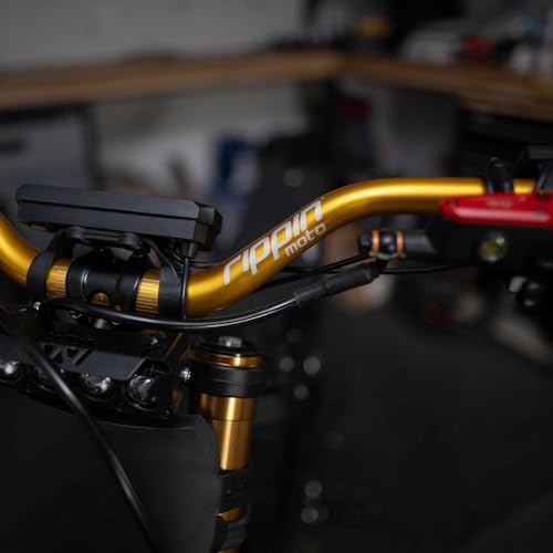 Rippin Moto Rise3 E-Moto Handlebars - 3" Rise x 770mm Wide, Green Polished - Compatible with Sur-Ron, Talaria, and More