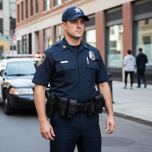 Police Duty Belts for Law Enforcement Uniforms - 10 Black Straps for Officers, Correctional & Hunting Gear