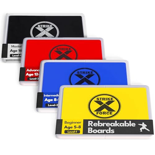 4-Bundle Rebreakable Martial Arts Breaking Boards for Taekwondo, Karate, MMA Training