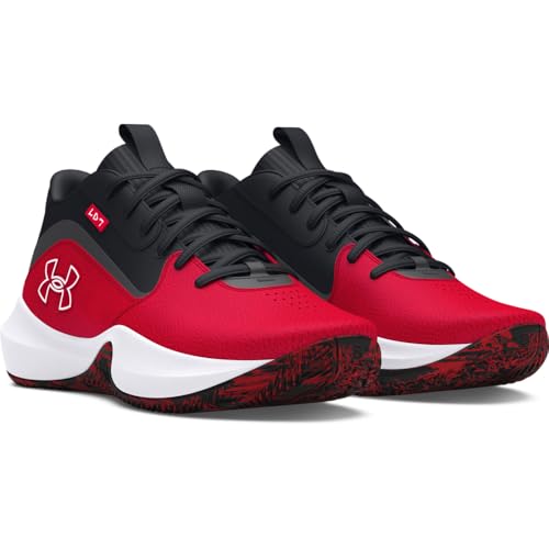Under Armour Lockdown 7 Basketball Shoes Men 7 / Women 8.5 Red/Black - Durable Court Sneakers