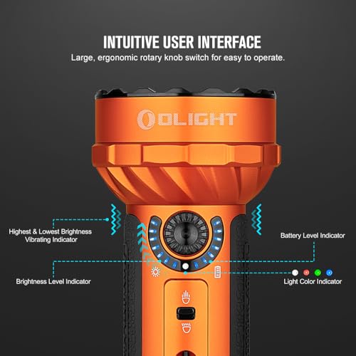 OLIGHT Marauder Mini Powerful Flashlight RGB Lights Orange - Search & Rescue, Outdoor