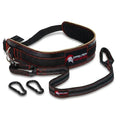 Dark Iron Fitness Red/Black Padded Leather Dip Belt - Heavy Duty Support up to 270lbs