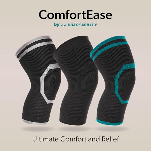 Knee Support Sleeve for Arthritis Pain Relief - Black, Medium - Soft Compression Support for Men & Women
