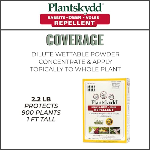 Plantskydd Animal Repellent Powder for Deer Rabbits Voles 2.2lb Organic Formula