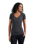 Woolly Women's 95% Merino Wool V-Neck T-Shirt - X-Large Charcoal, Travel & Everyday