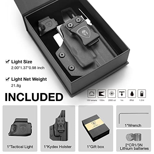 Springfield Hellcat Tactical Light with Kydex Holster - 150 Lumens Mini LED Combo