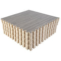 Stalwart Gray Wood Grain Foam Floor Tiles - 24 Pack, Interlocking Play & Gym Mat, 96 sqft