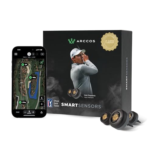Arccos Golf Smart Sensors Gen 4 Smoke - Automatic Shot Tracking & GPS Rangefinder