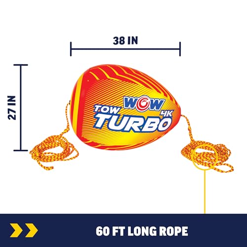 WOW Sports Water Sports Towable Tube Rope with Buoy & 4150-lb Break Strength