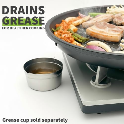 TECHEF Korean BBQ Non-Stick Grill Pan with Portable Gas Stove - Grill Pan w Stove
