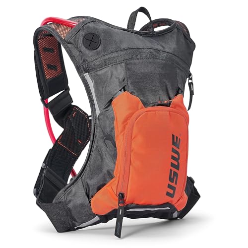 Hydration Backpack 3L Black & Orange for Cycling, MTB & Trail Running - USWE Outlander