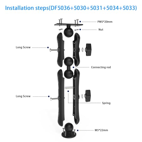 Heavy Duty Aluminum Fish Finder Mount for Humminbird Helix 5/7 Series - Marine-Grade 14.5" Arm
