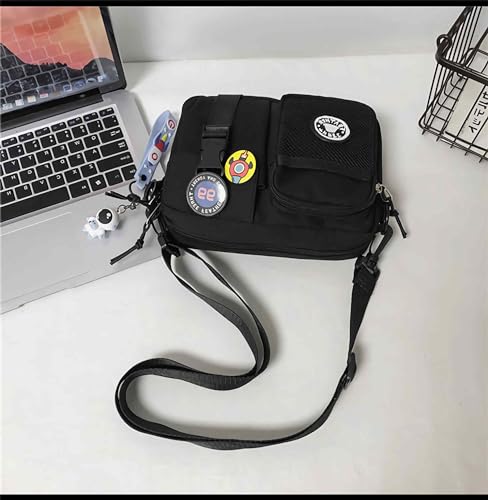 Men's Crossbody Bag Messenger Sling Shoulder Bag with Space Badge