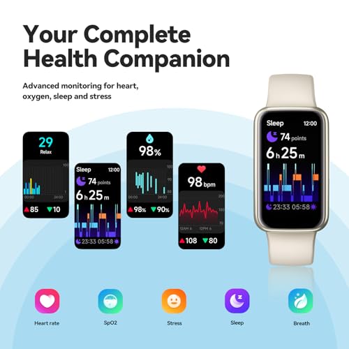 Fitness Tracker Smart Watch with 1.47" Color Screen and 100+ Sports Modes - Beige - Enfit