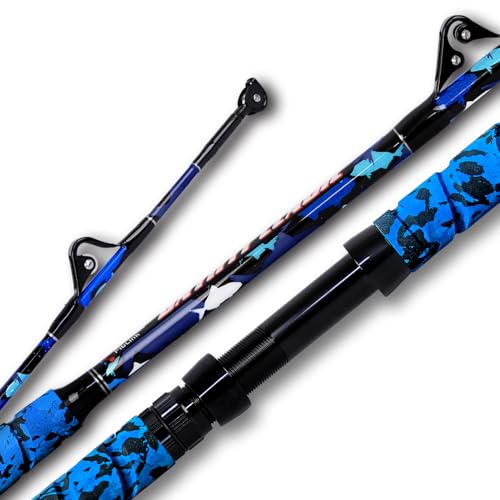 Fiblink 7' Saltwater Trolling Fishing Rod 50-80lb 1-Piece Offshore Deep Sea