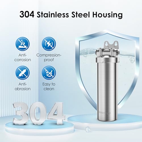 Waterdrop AS08 Stainless Steel Under Sink Water Filter System - Reduces Lead