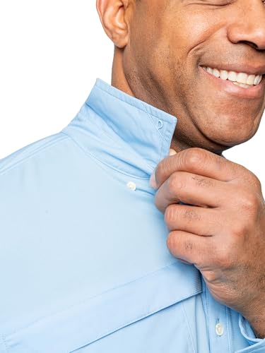 Insect Shield Men's Elements Lite Long Sleeve Mosquito-Repellent Shirt Sky Blue X-Large