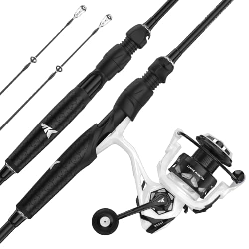KastKing Lethal Phantom Twin-Tip Spinning Fishing Rod & Reel Combo 6'2" 2000 Reel