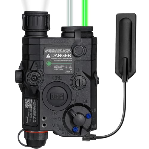 ACTIONUNION Black PEQ-15 Laser & LED Light Combo for Airsoft