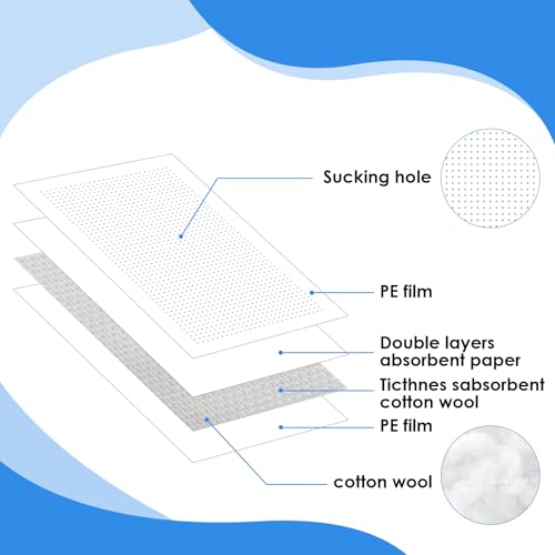 200 Pcs Meat Absorbent Pads 4x7 Inch Food Grade Fish Poultry Soaker Pads
