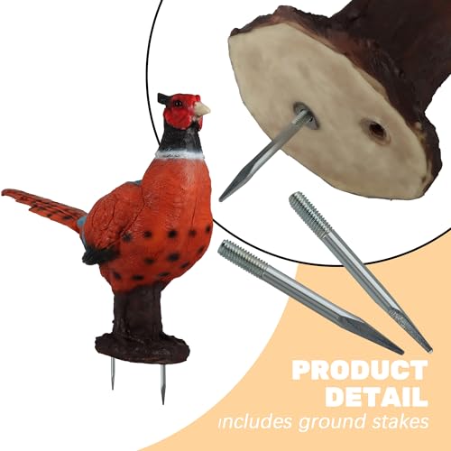 M.SJUMPPER ARCHERY Pheasant 3D Target with Dual-Side Score Rings & Ground Stakes