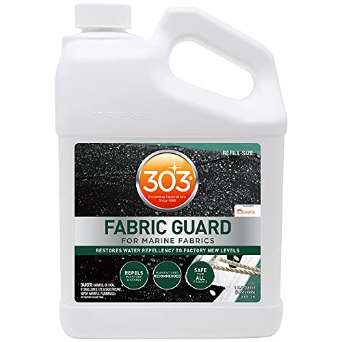 303 Marine Fabric Guard 128 Fl Oz Water Repellent for Boat Canvas & Covers - Lasts 3 Years